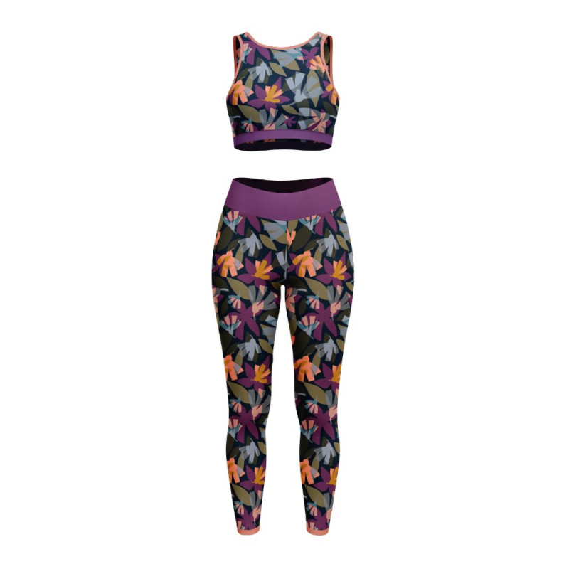 UV-schützendes Lycra PAHOA Schwarz / Violett